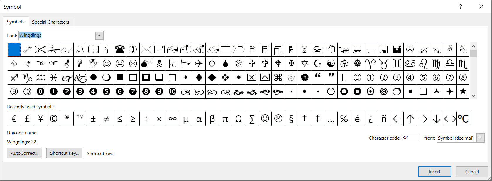 Набори символів малюнків