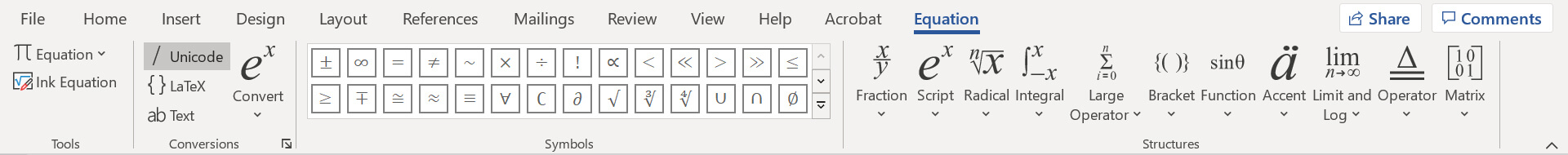 Додавання формул у документ